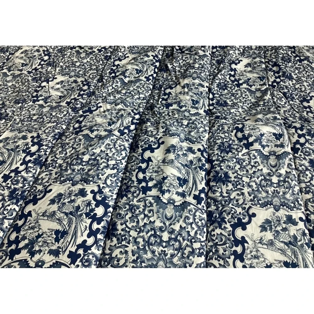 Ralph Lauren Tamarind Bird Porcelain Blue White Chinoiserie Full Queen Comforter